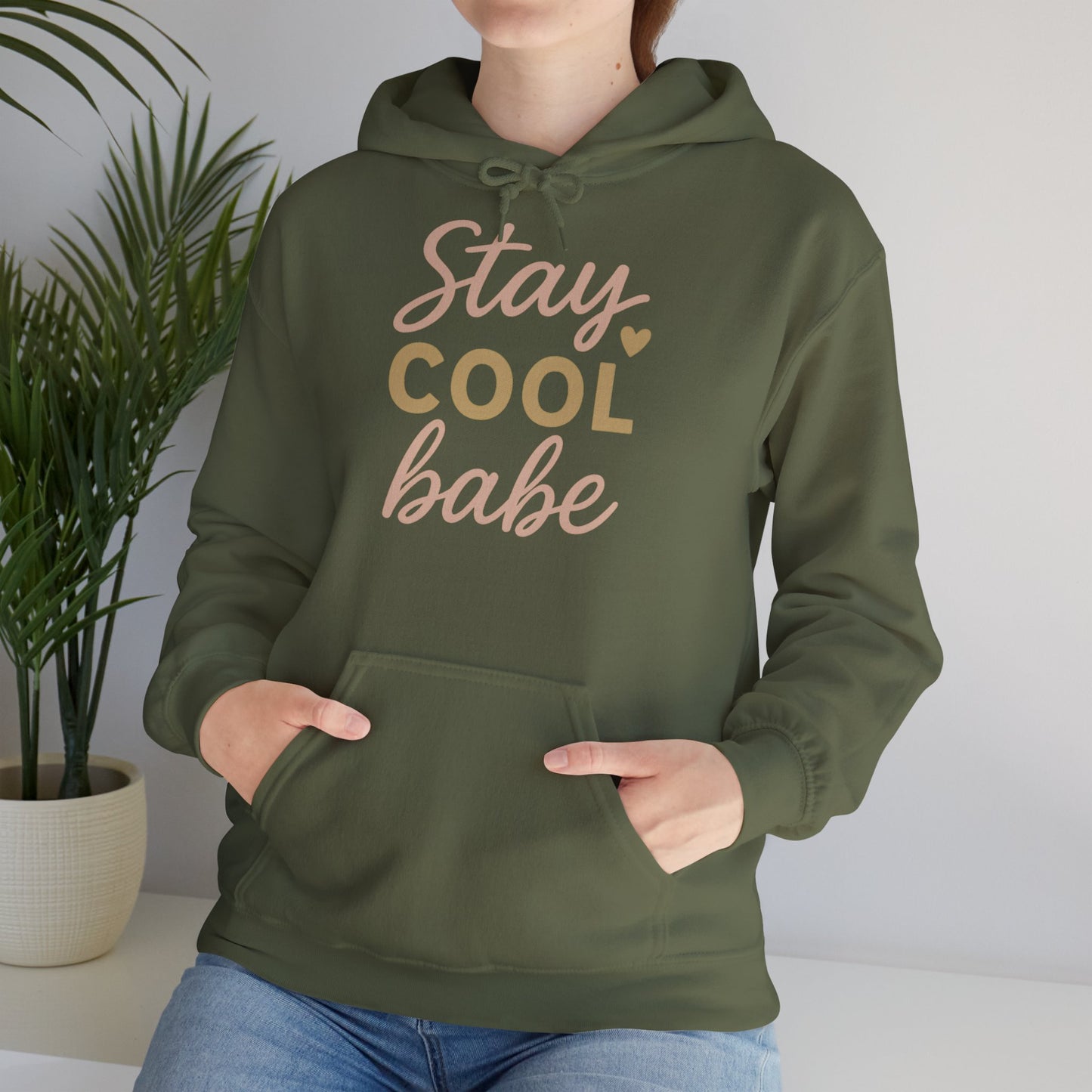 Stay Cool Babe Hoodie — Cute Pastel Graphic Pullover
