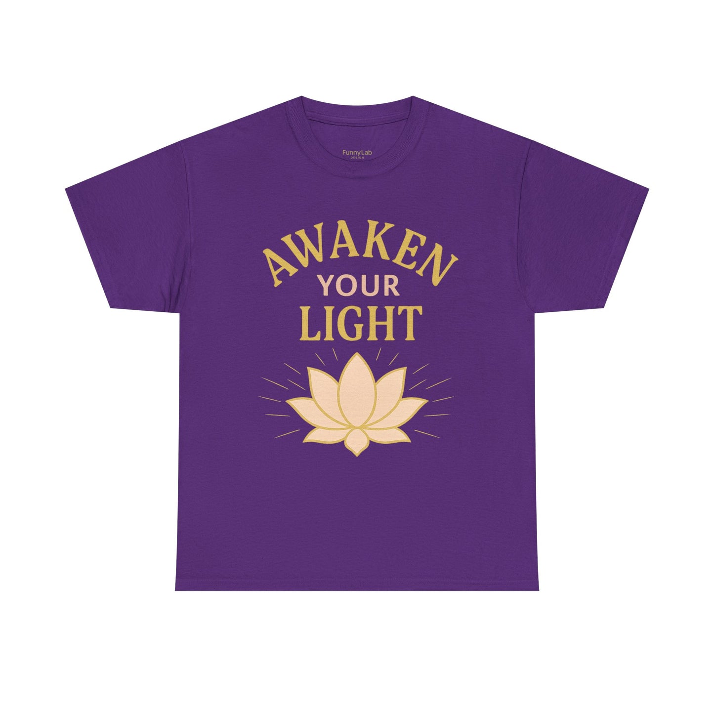 Awaken Your Light Unisex Tee - Inspirational Cotton Shirt for Mindfulness and Yoga
