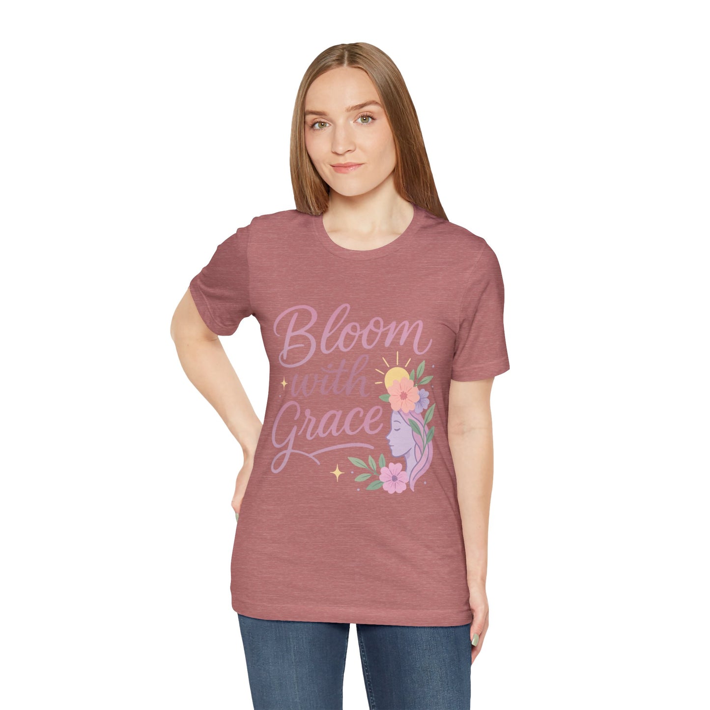 Bloom with Grace –  Unisex Jersey Short Sleeve Tee