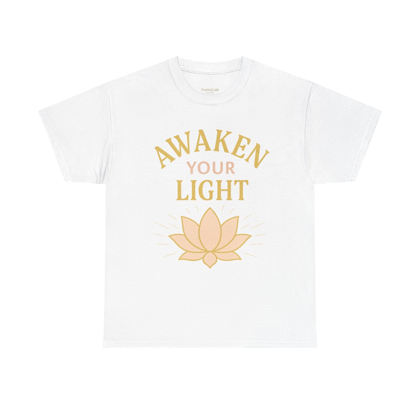 Awaken Your Light Unisex Tee - Inspirational Cotton Shirt for Mindfulness and Yoga