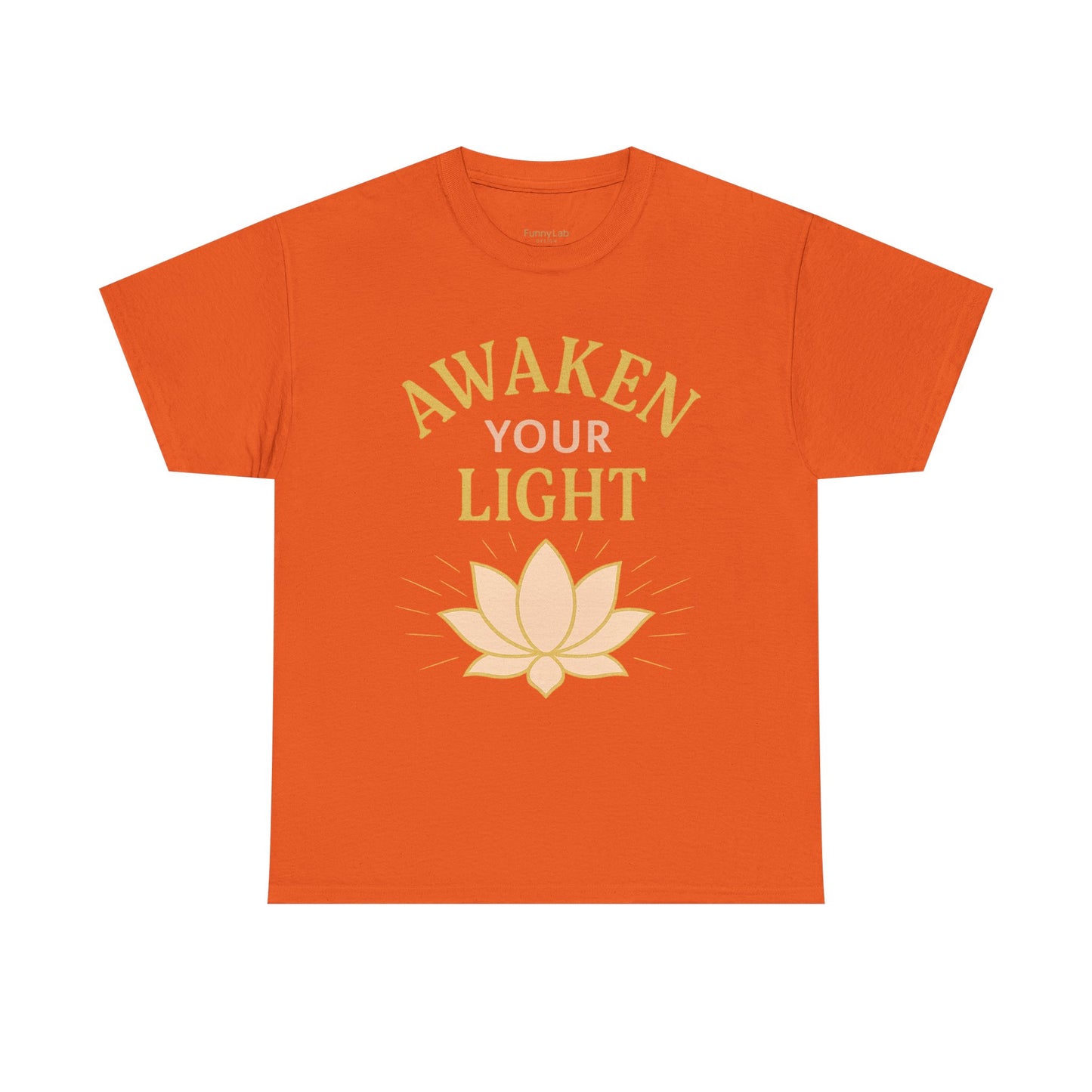 Awaken Your Light Unisex Tee - Inspirational Cotton Shirt for Mindfulness and Yoga