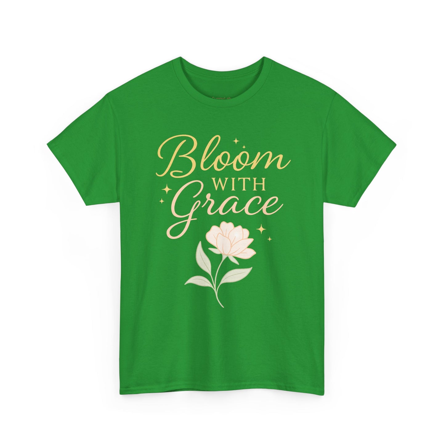 Bloom with Grace Unisex Heavy Cotton Tee - Inspirational Floral Shirt