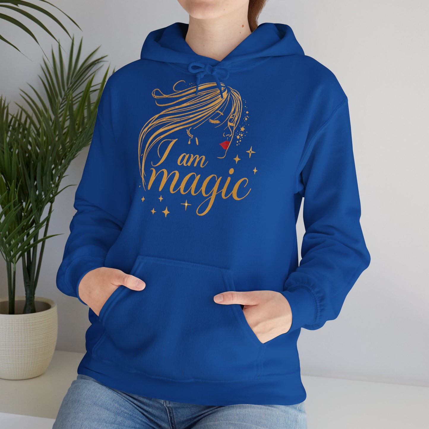 „I Am Magic“ Hoodie – Femininer Premium Kapuzenpullover mit goldener Illustration