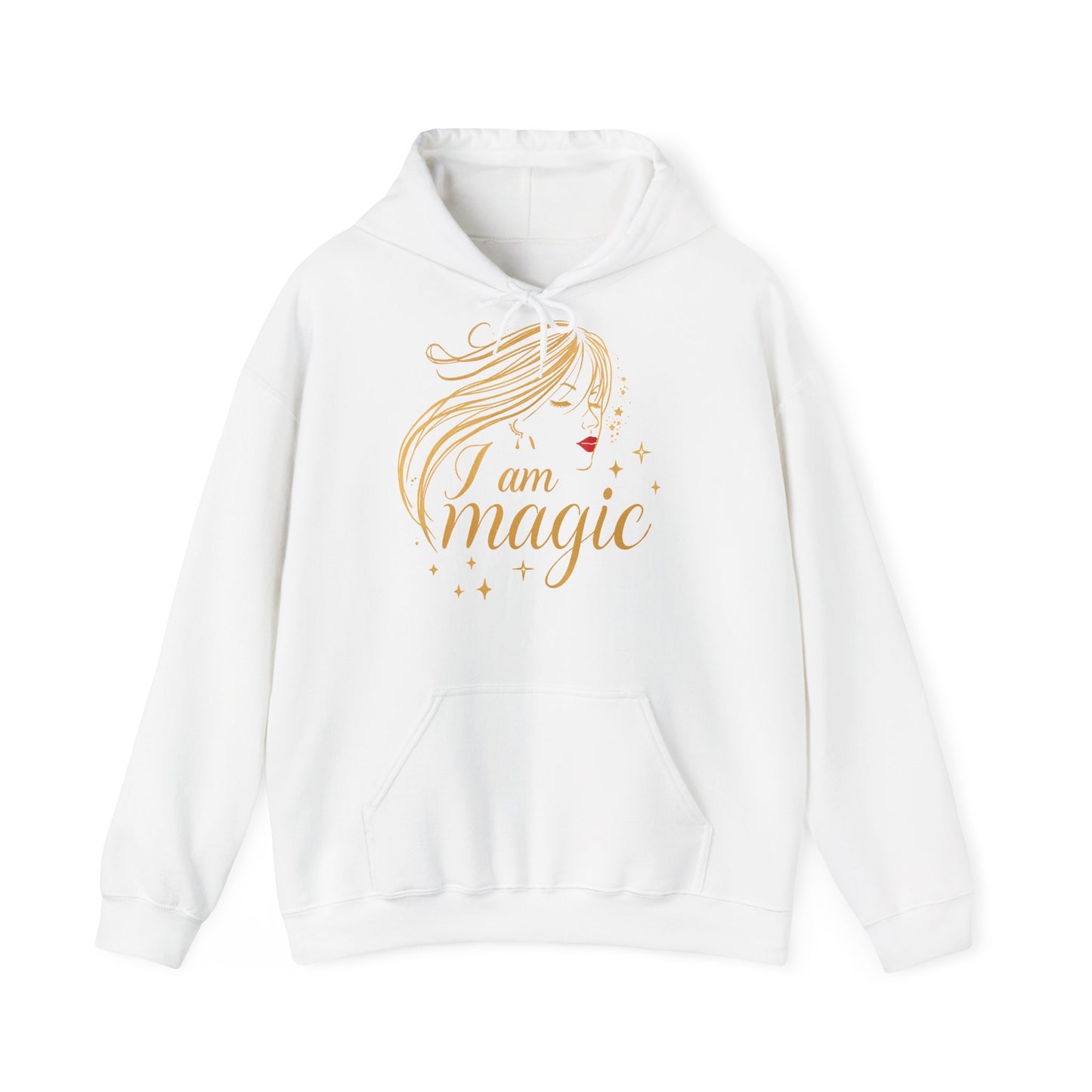 „I Am Magic“ Hoodie – Femininer Premium Kapuzenpullover mit goldener Illustration