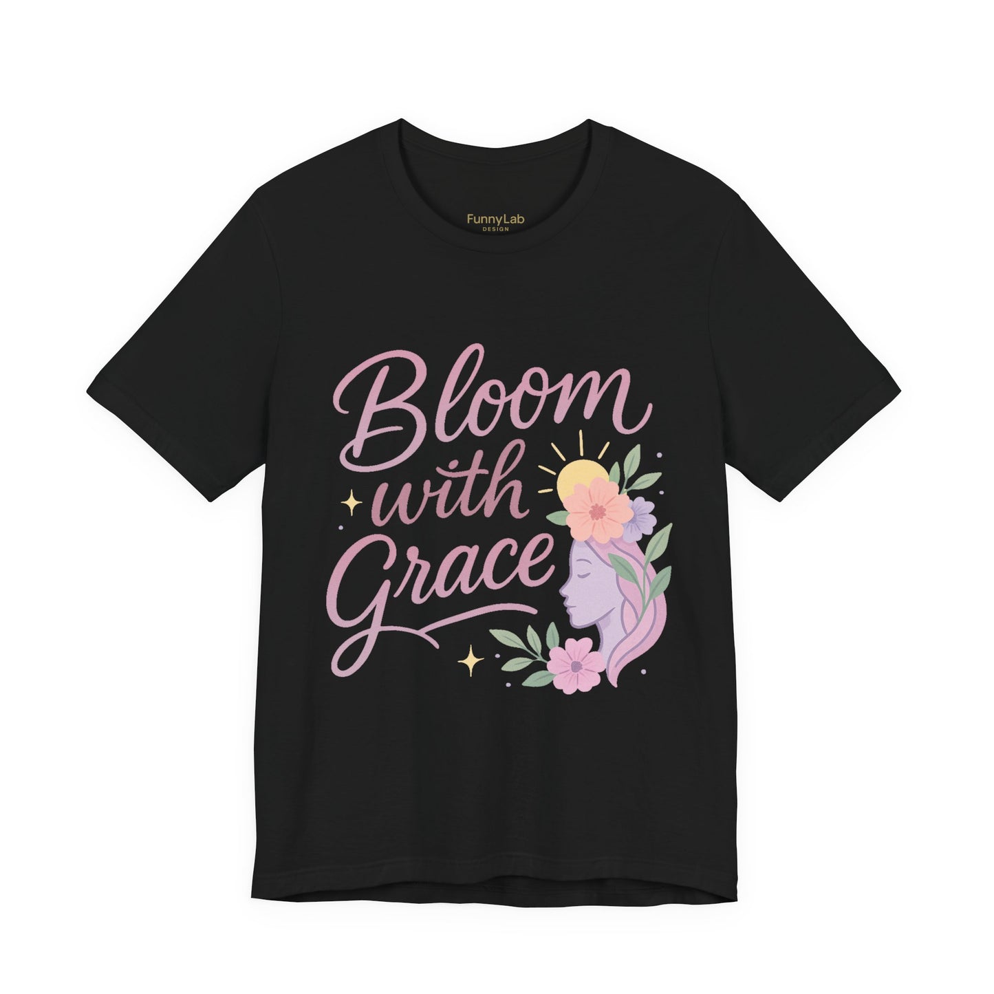 Bloom with Grace –  Unisex Jersey Short Sleeve Tee