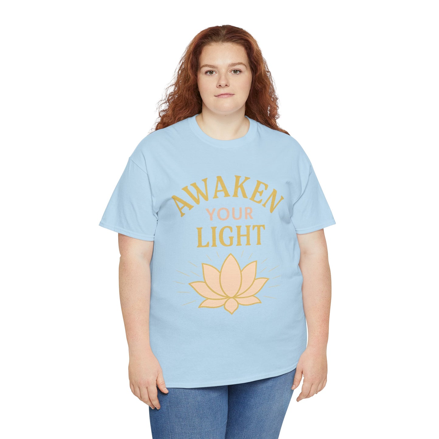 Awaken Your Light Unisex Tee - Inspirational Cotton Shirt for Mindfulness and Yoga