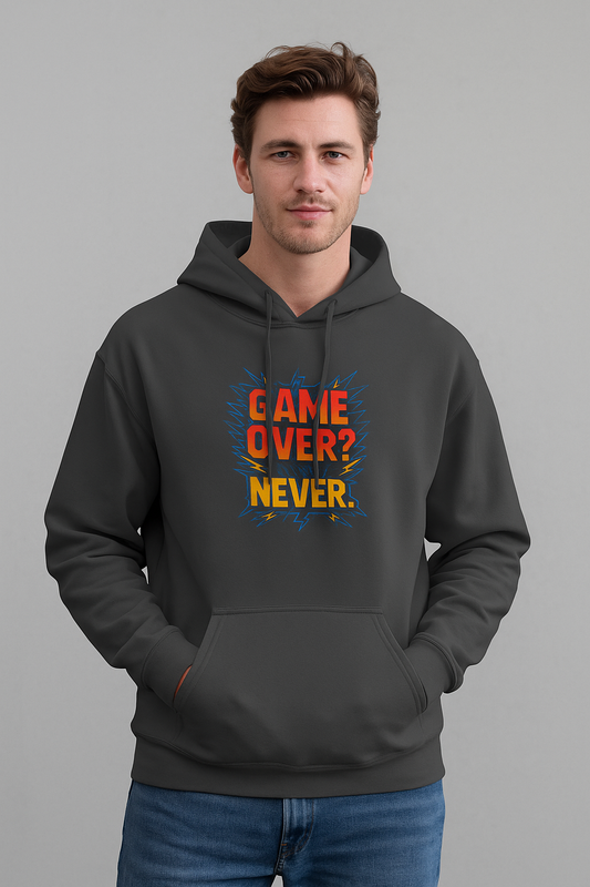 Game Over? Never! Unisex Midweight Fleece Hoodie