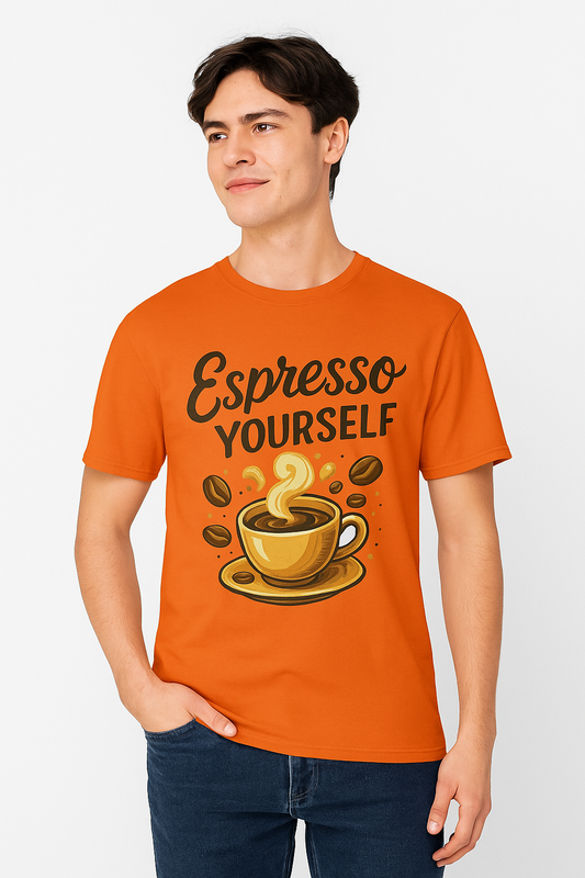 Espresso Yourself Coffee Tee — Cute Coffee Cup Graphic Shirt