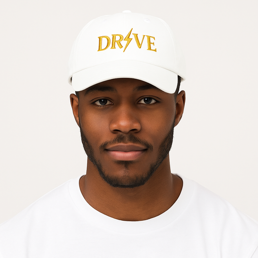 Drive Lightning Dad Cap – Gold Foil Embroidered Baseball Hat