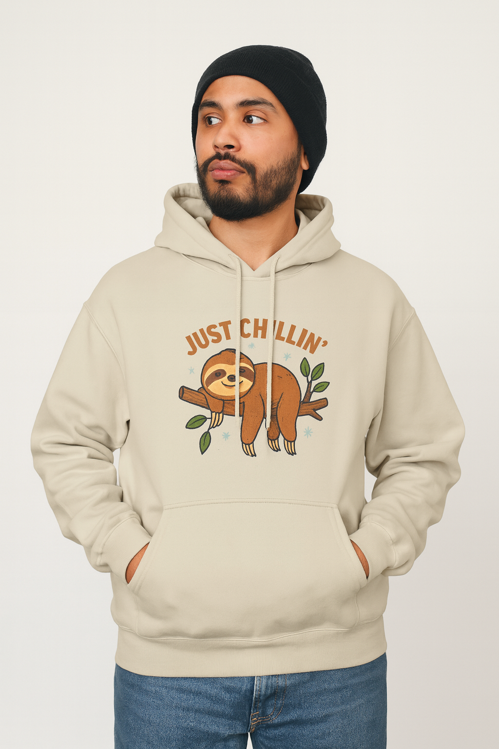 Just Chillin’ Hoodie – Bequemer Sloth-Hoodie für entspannte Tage