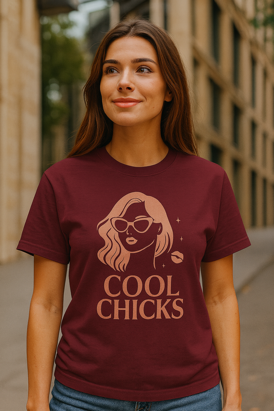COOL CHICKS T-Shirt – Lässiger Vintage-Look mit Statement