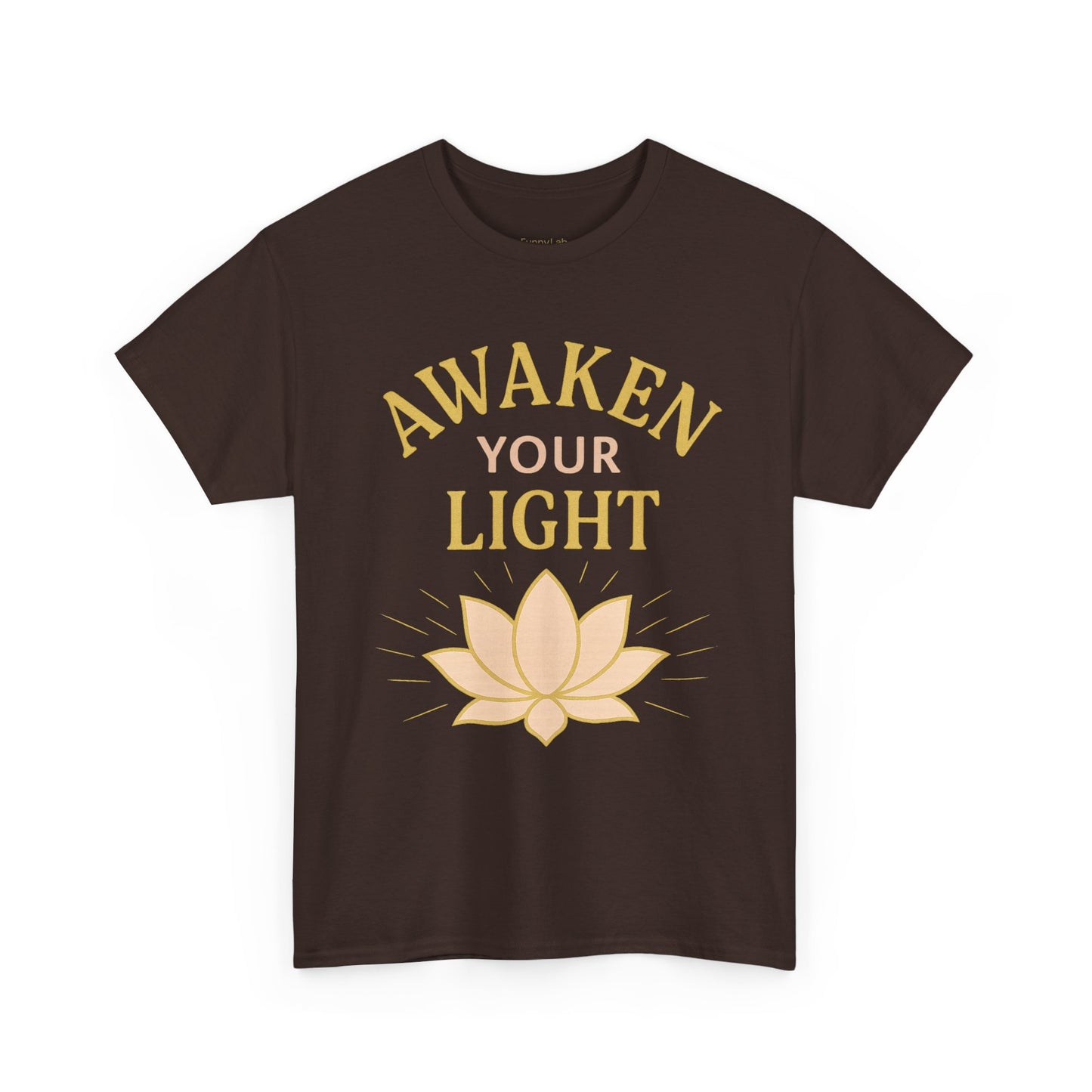 Awaken Your Light Unisex Tee - Inspirational Cotton Shirt for Mindfulness and Yoga