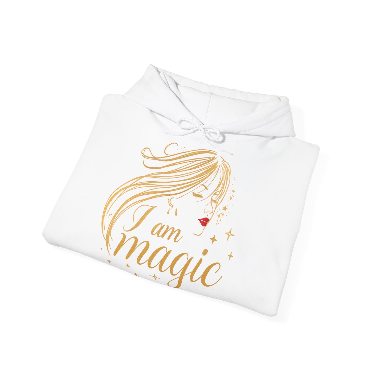 „I Am Magic“ Hoodie – Femininer Premium Kapuzenpullover mit goldener Illustration