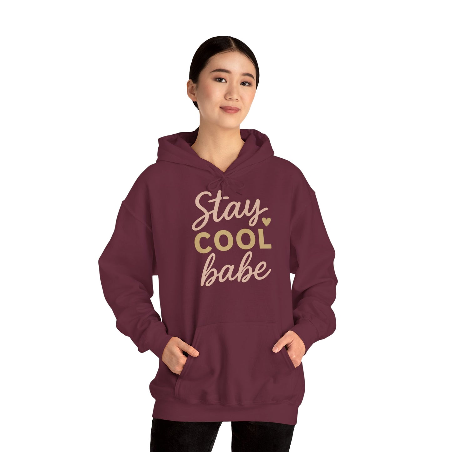 Stay Cool Babe Hoodie — Cute Pastel Graphic Pullover