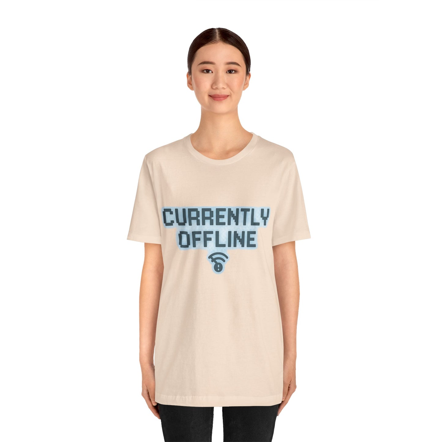 Casual Unisex Tee - Currently Offline Graphic Shirt