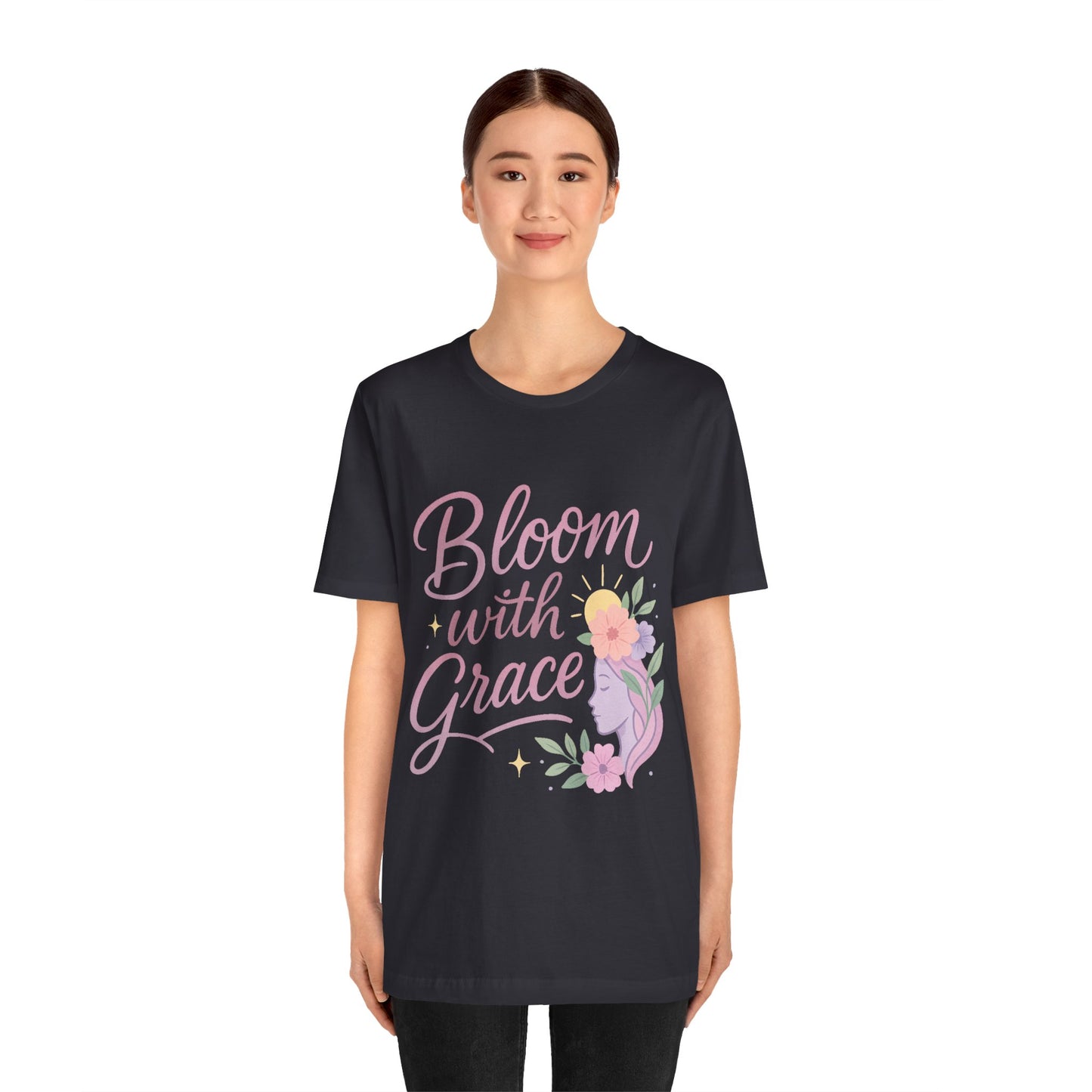 Bloom with Grace –  Unisex Jersey Short Sleeve Tee