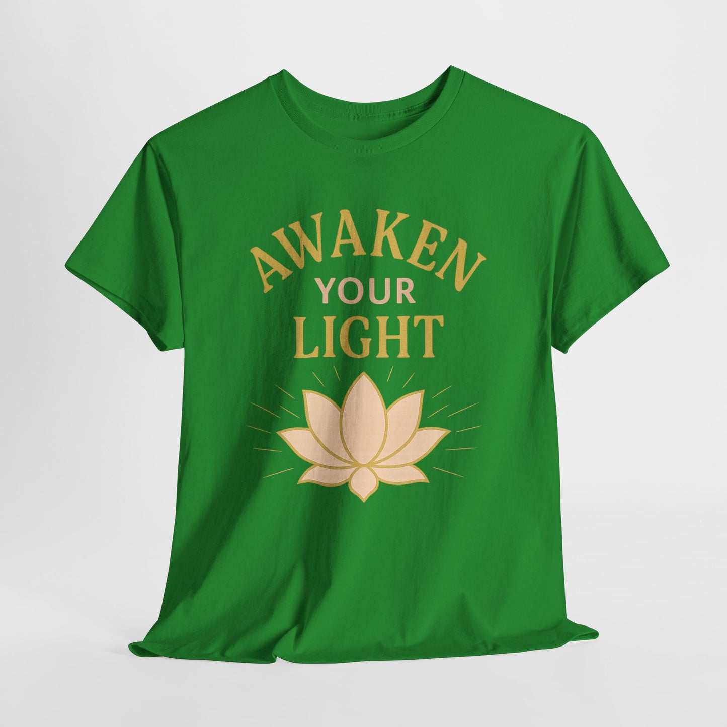 Awaken Your Light Unisex Tee - Inspirational Cotton Shirt for Mindfulness and Yoga