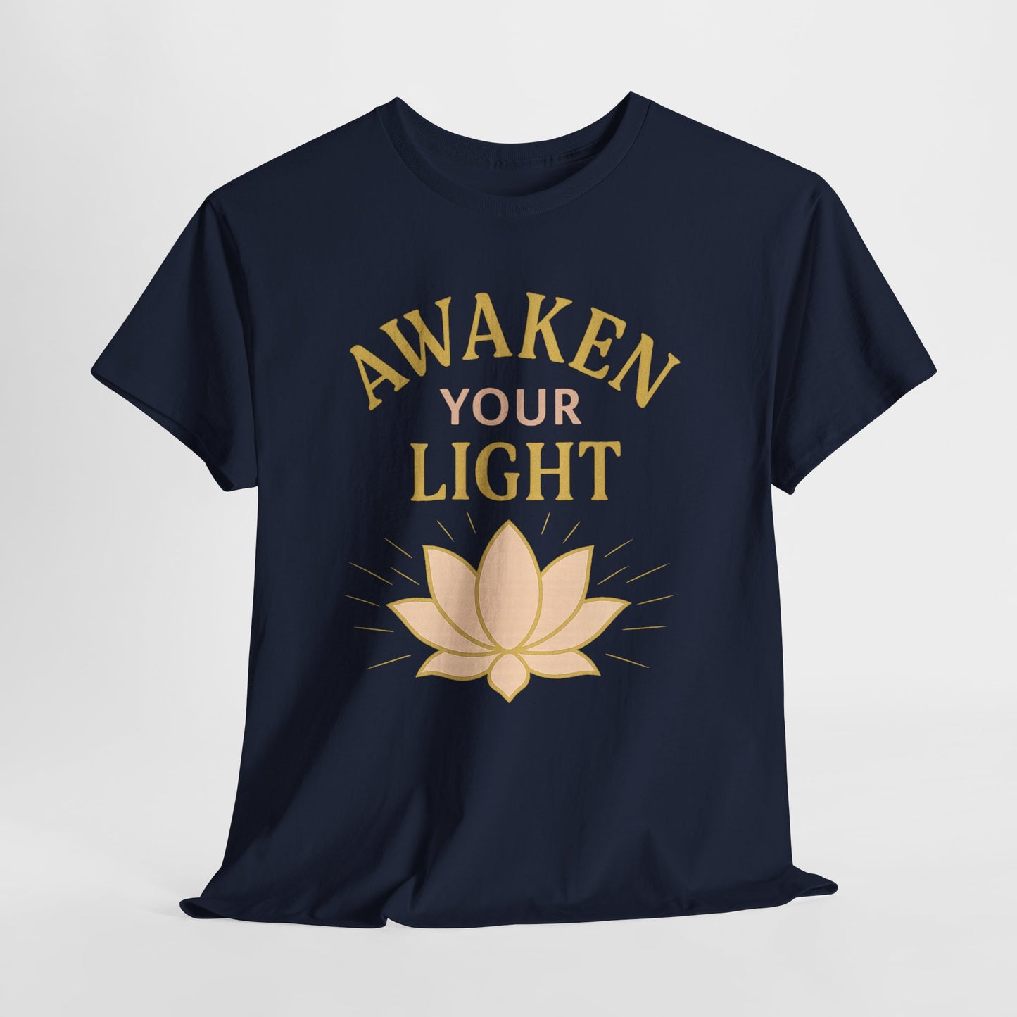 Awaken Your Light Unisex Tee - Inspirational Cotton Shirt for Mindfulness and Yoga