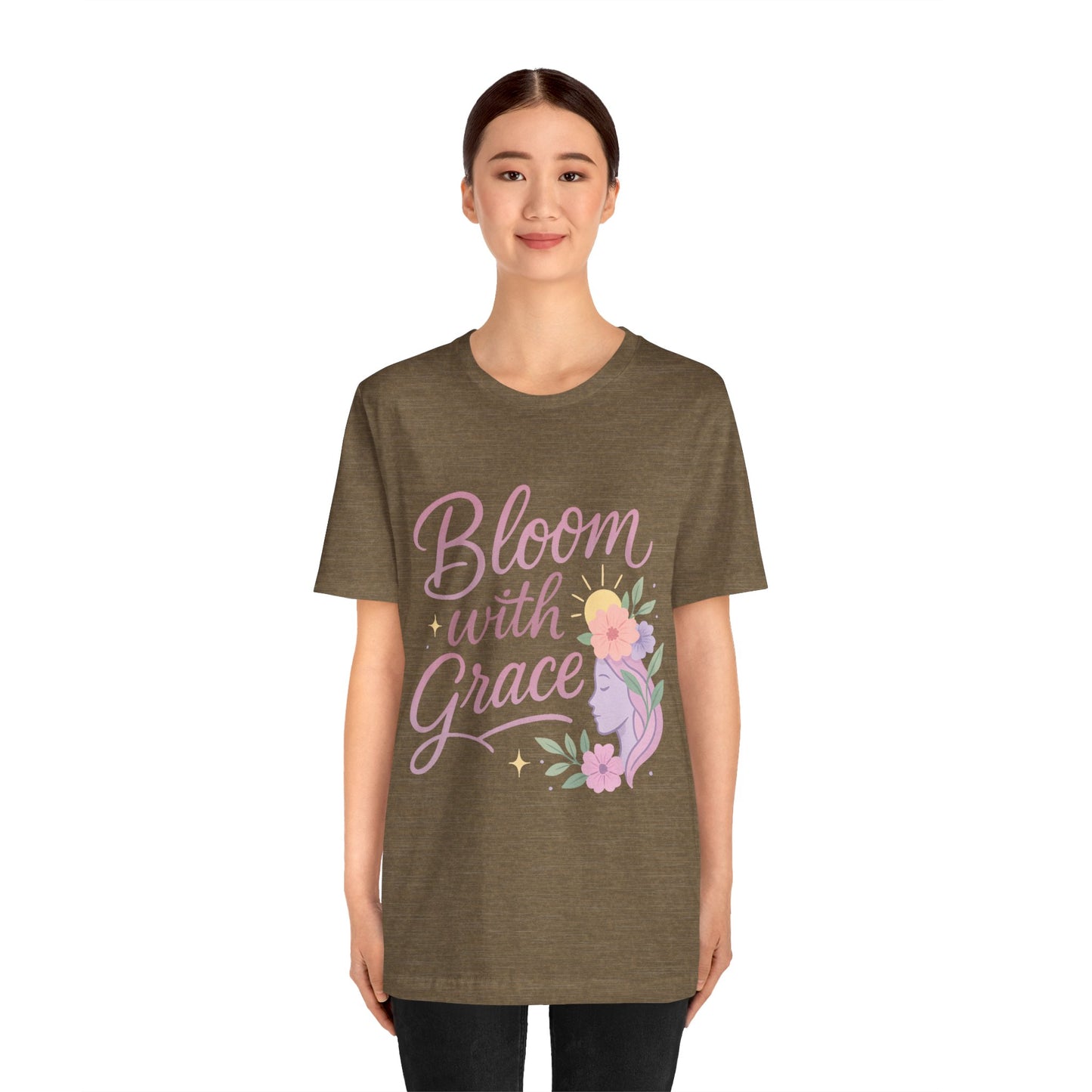 Bloom with Grace –  Unisex Jersey Short Sleeve Tee