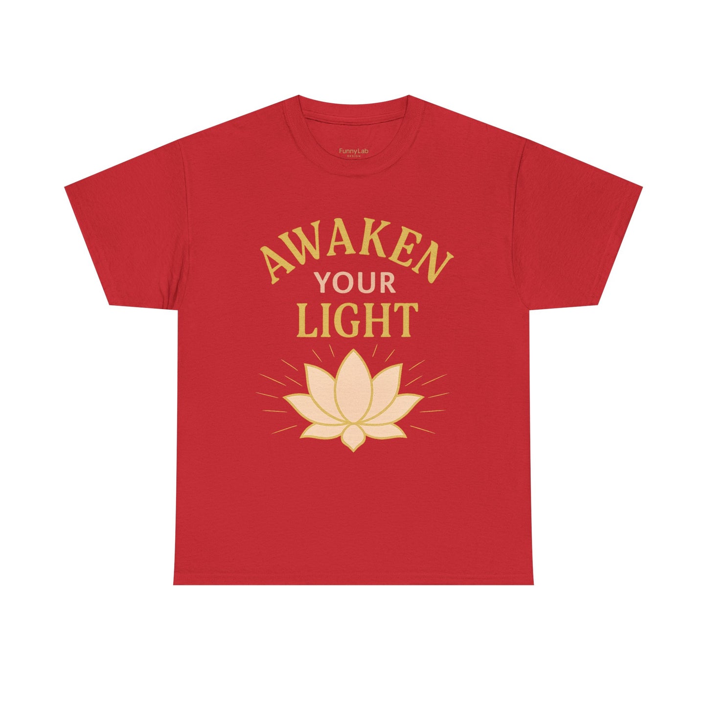 Awaken Your Light Unisex Tee - Inspirational Cotton Shirt for Mindfulness and Yoga