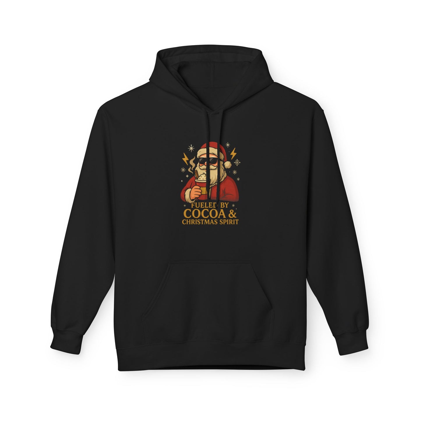 Christmas Cocoa Hoodie - 'Believe in Cocoa & Christmas Spirit' Festive Santa Sweatshirt