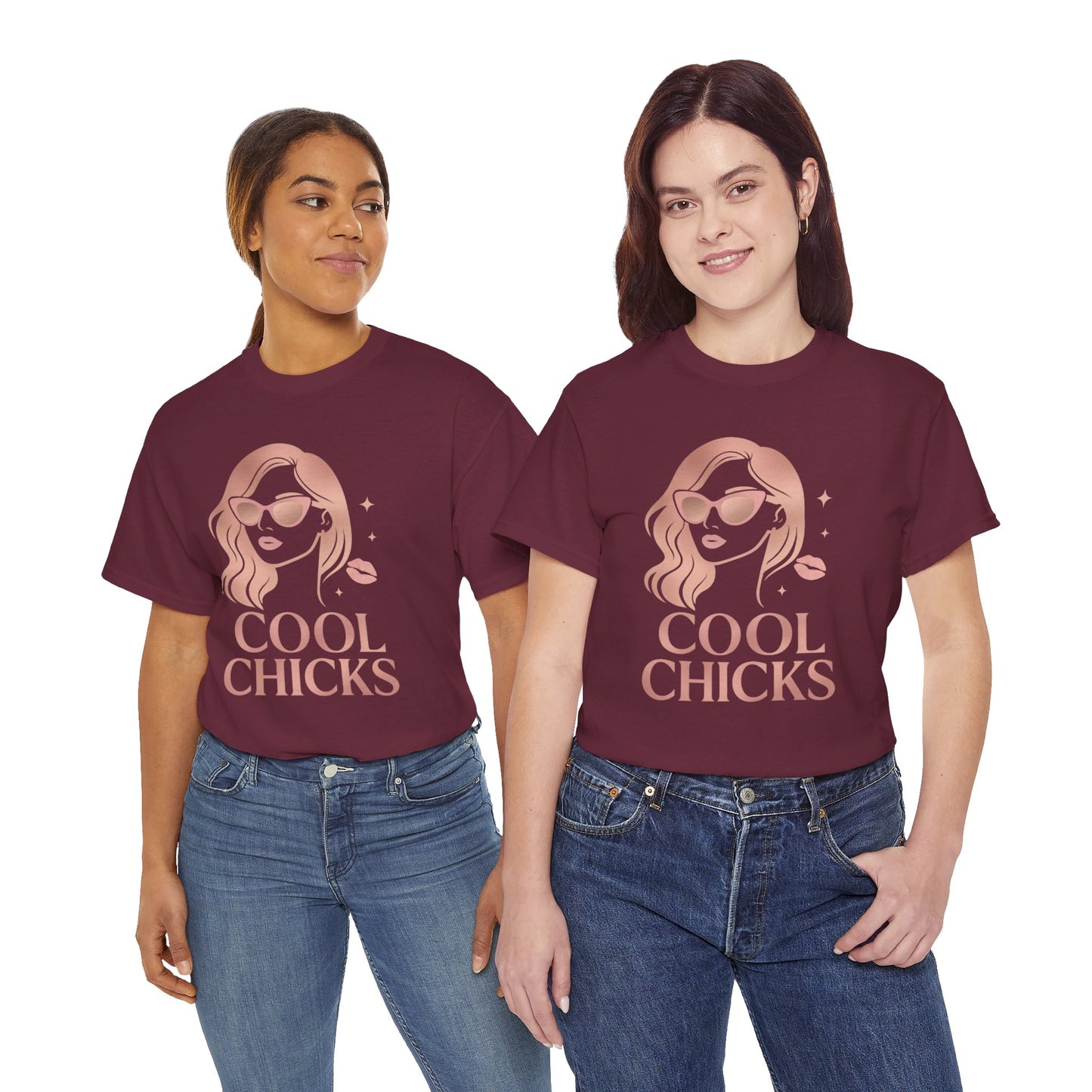 COOL CHICKS T-Shirt – Lässiger Vintage-Look mit Statement