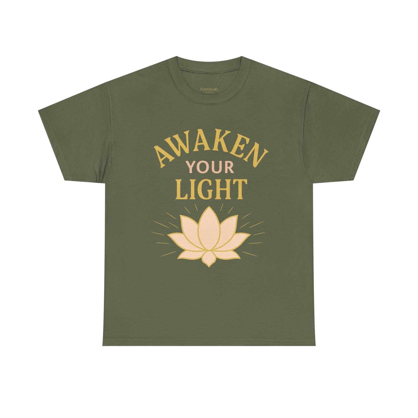 Awaken Your Light Unisex Tee - Inspirational Cotton Shirt for Mindfulness and Yoga