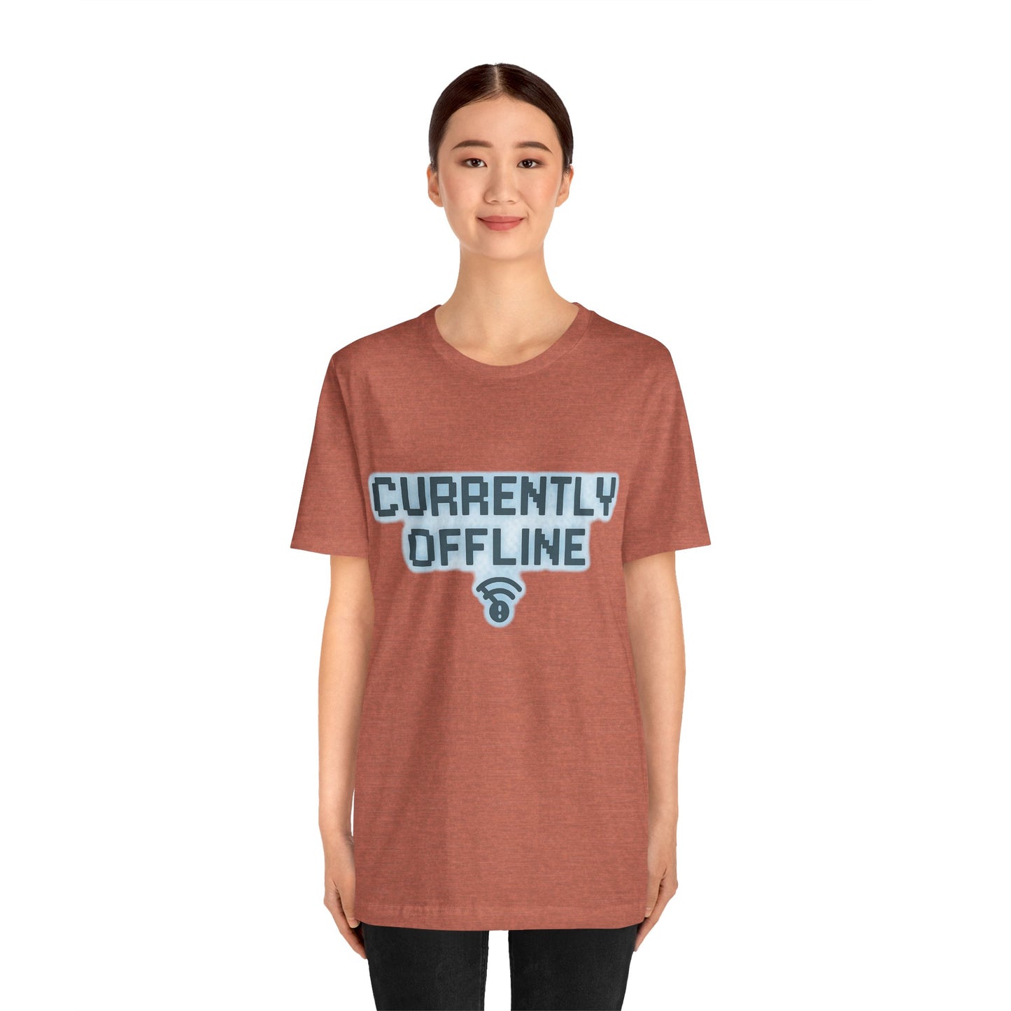 Casual Unisex Tee - Currently Offline Graphic Shirt