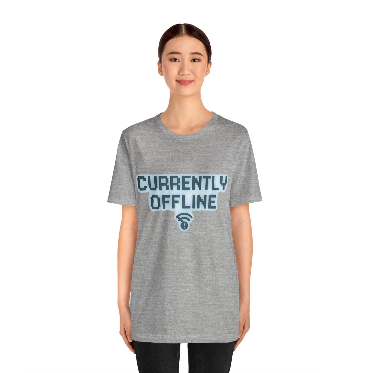 Casual Unisex Tee - Currently Offline Graphic Shirt
