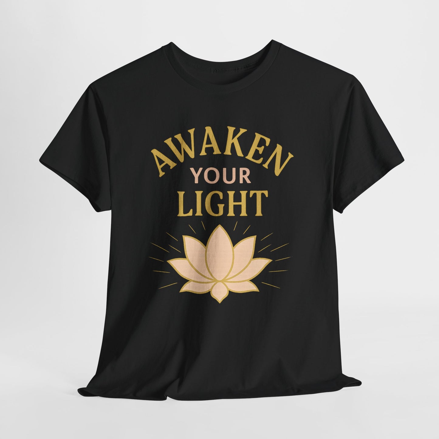 Awaken Your Light Unisex Tee - Inspirational Cotton Shirt for Mindfulness and Yoga