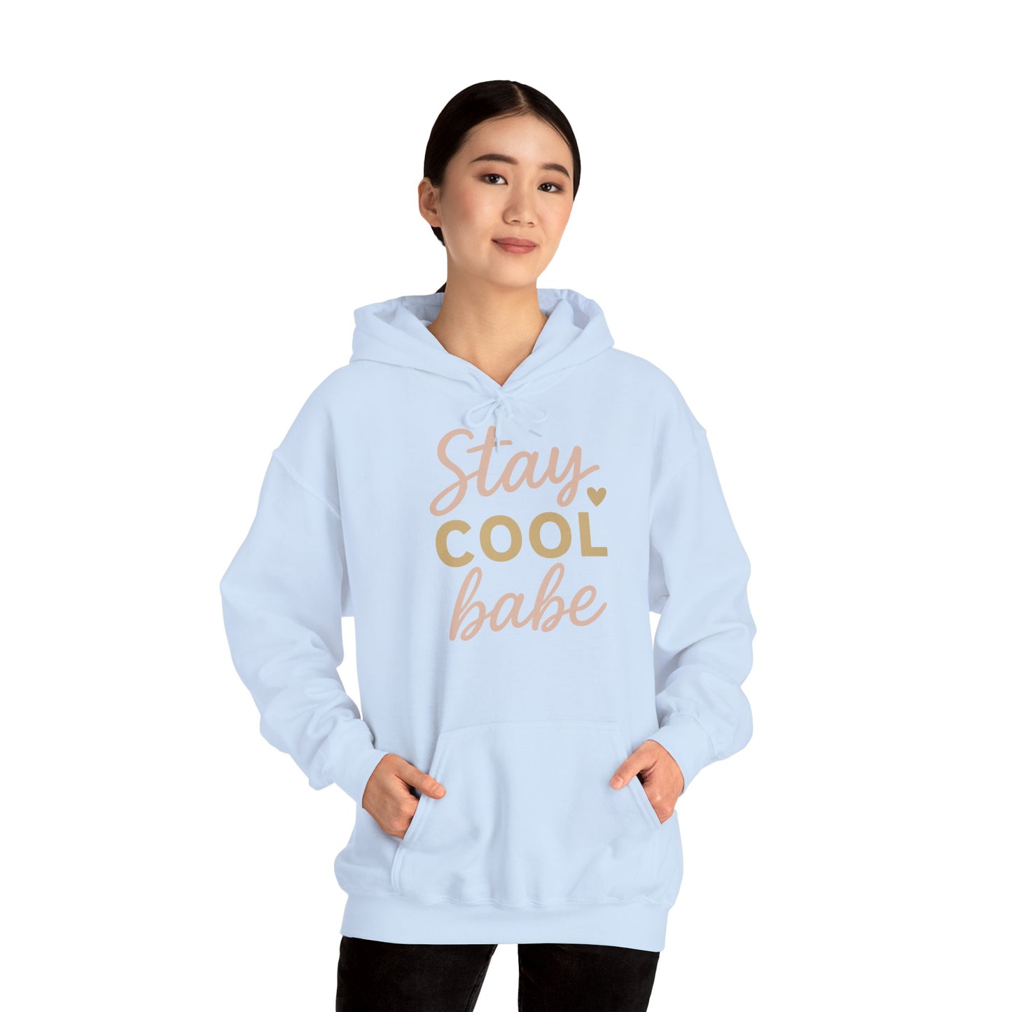 Stay Cool Babe Hoodie — Cute Pastel Graphic Pullover