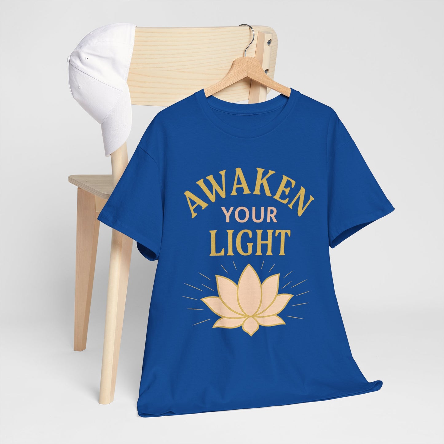 Awaken Your Light Unisex Tee - Inspirational Cotton Shirt for Mindfulness and Yoga