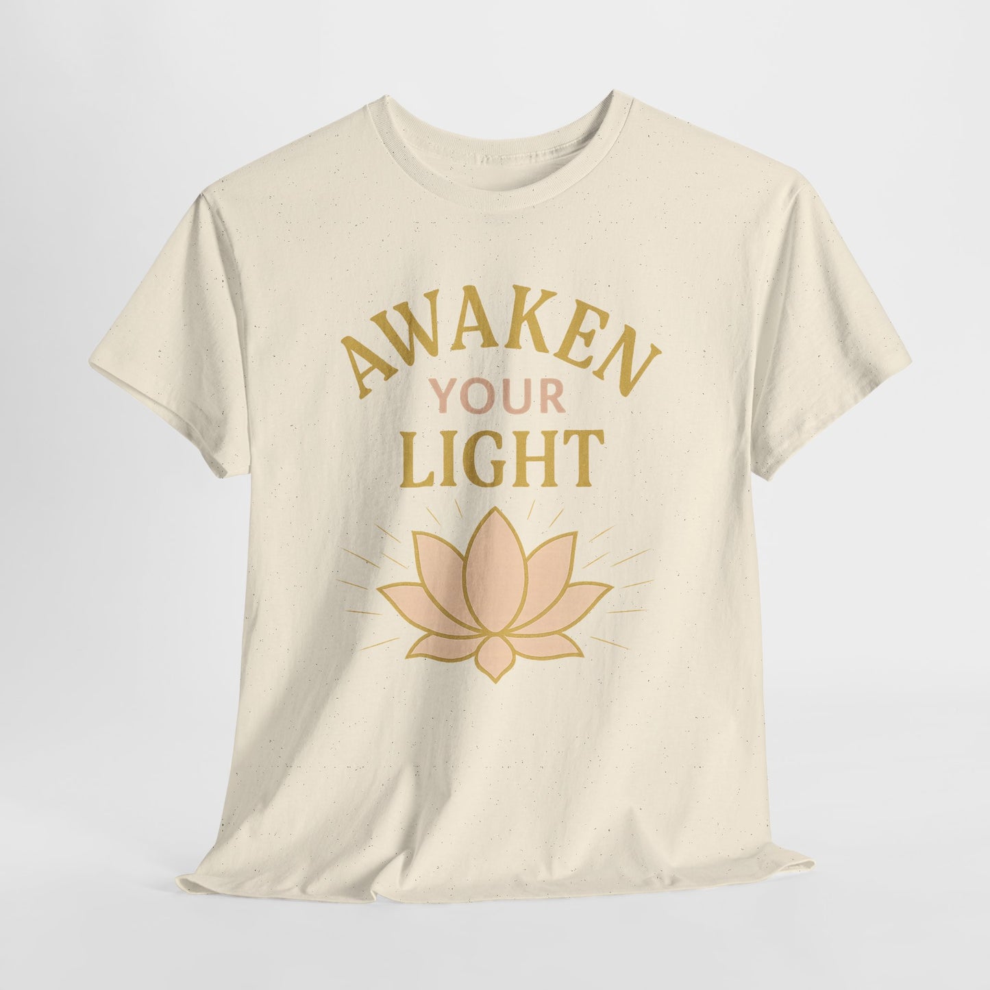 Awaken Your Light Unisex Tee - Inspirational Cotton Shirt for Mindfulness and Yoga
