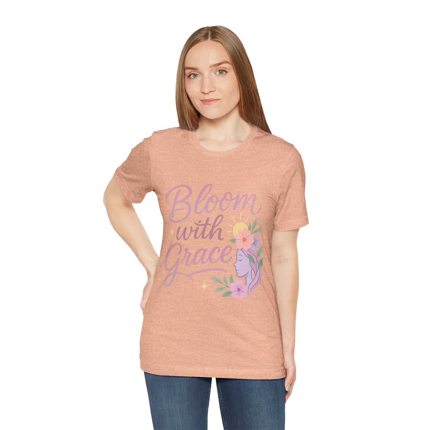 Bloom with Grace –  Unisex Jersey Short Sleeve Tee