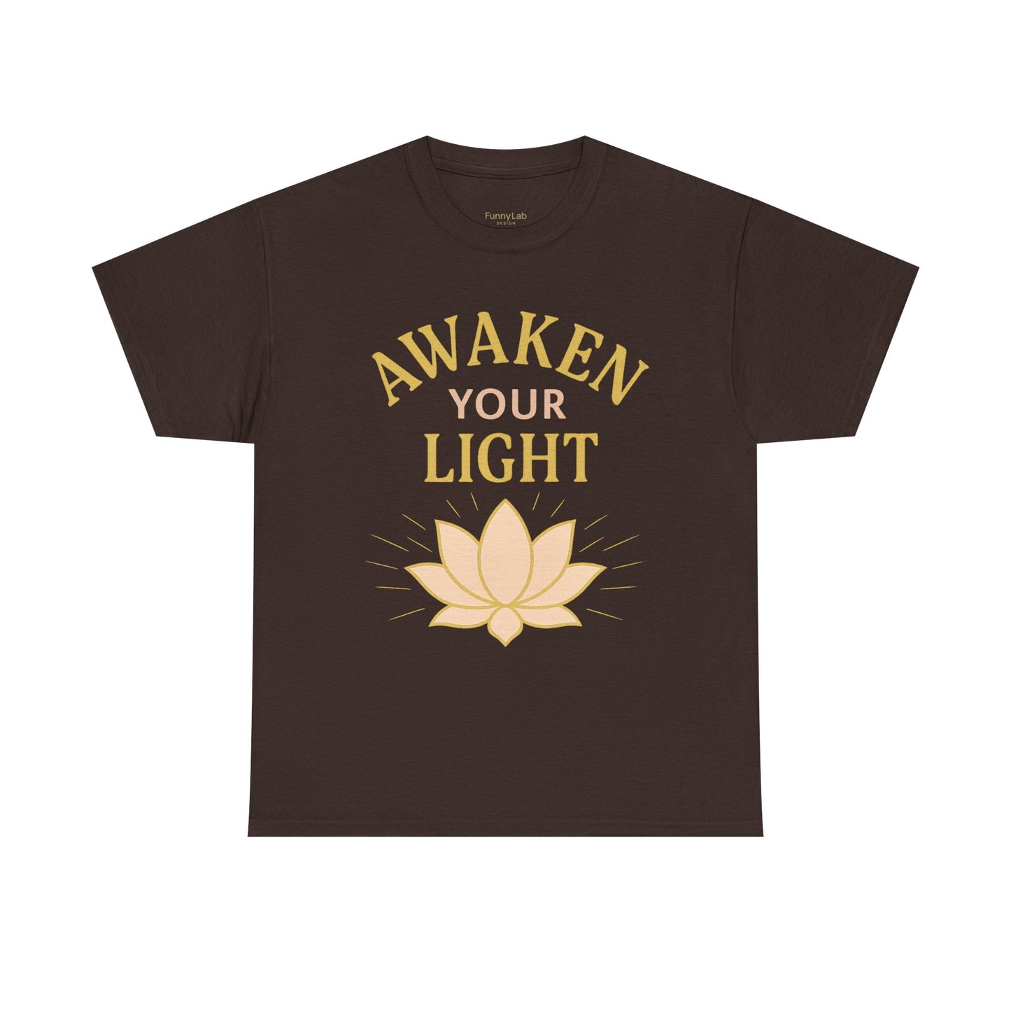 Awaken Your Light Unisex Tee - Inspirational Cotton Shirt for Mindfulness and Yoga