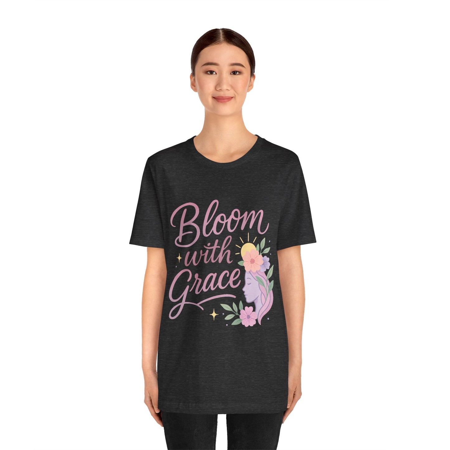 Bloom with Grace –  Unisex Jersey Short Sleeve Tee