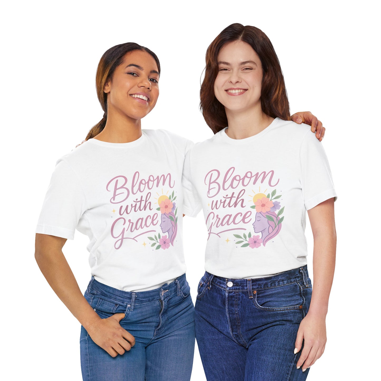Bloom with Grace –  Unisex Jersey Short Sleeve Tee