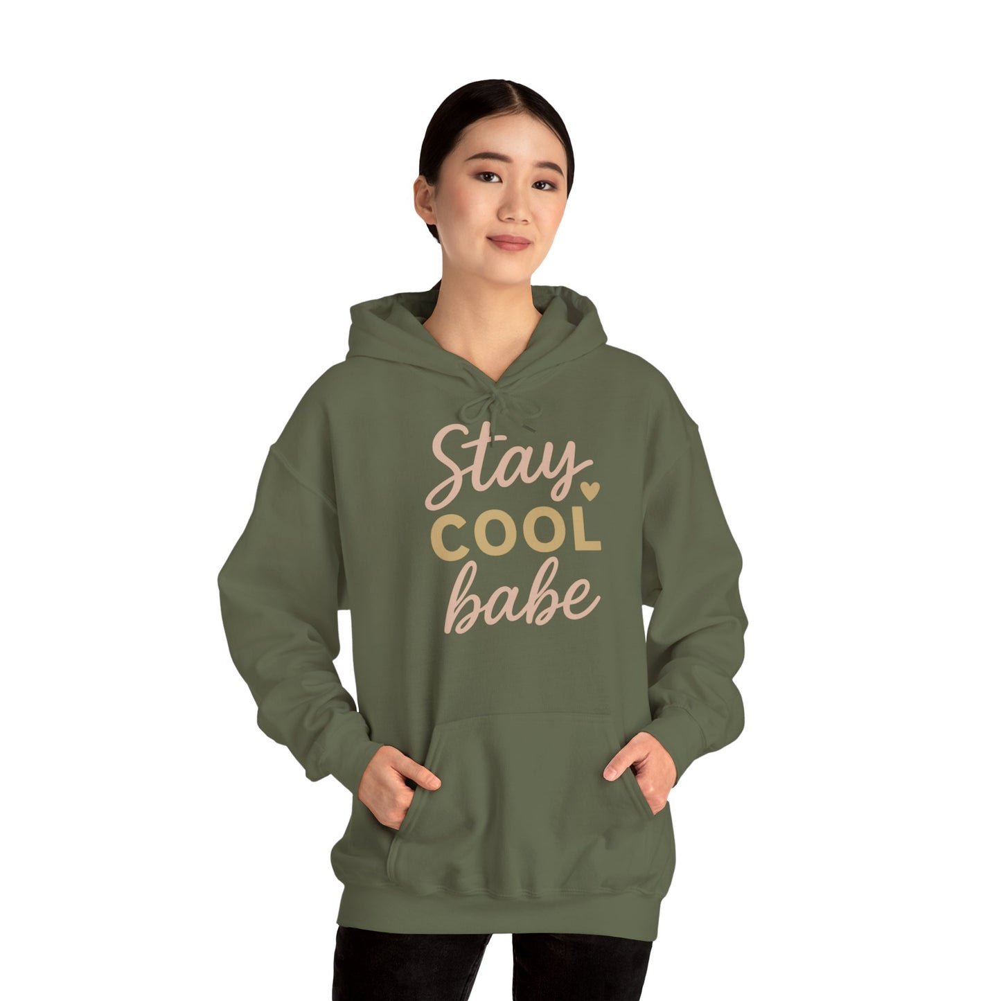 Stay Cool Babe Hoodie — Cute Pastel Graphic Pullover