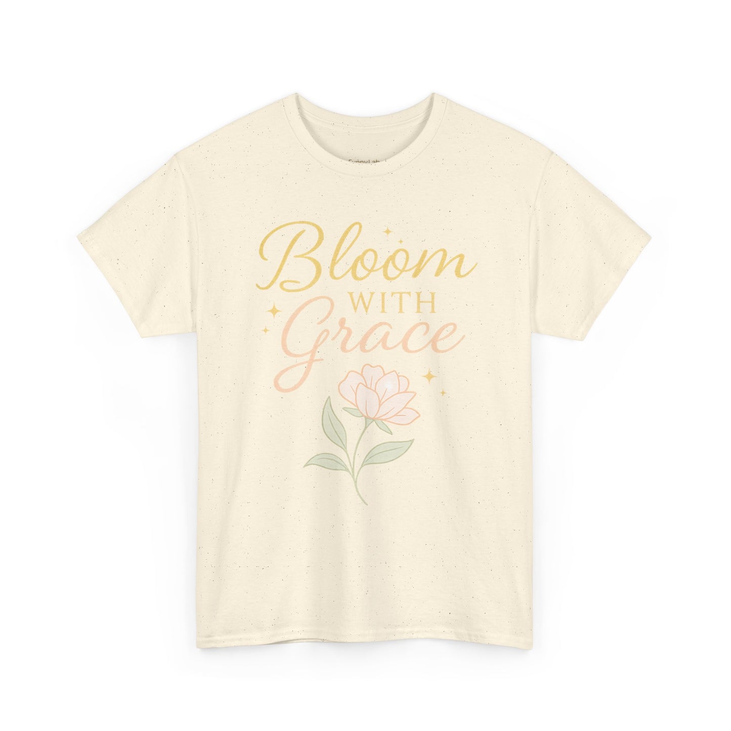 Bloom with Grace Unisex Heavy Cotton Tee - Inspirational Floral Shirt