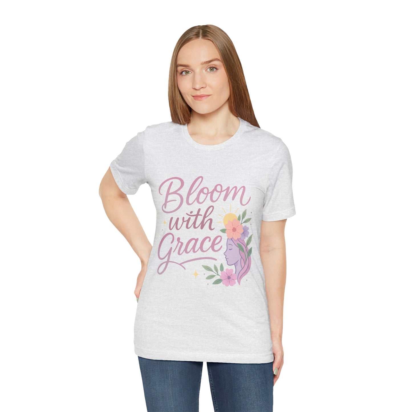 Bloom with Grace –  Unisex Jersey Short Sleeve Tee