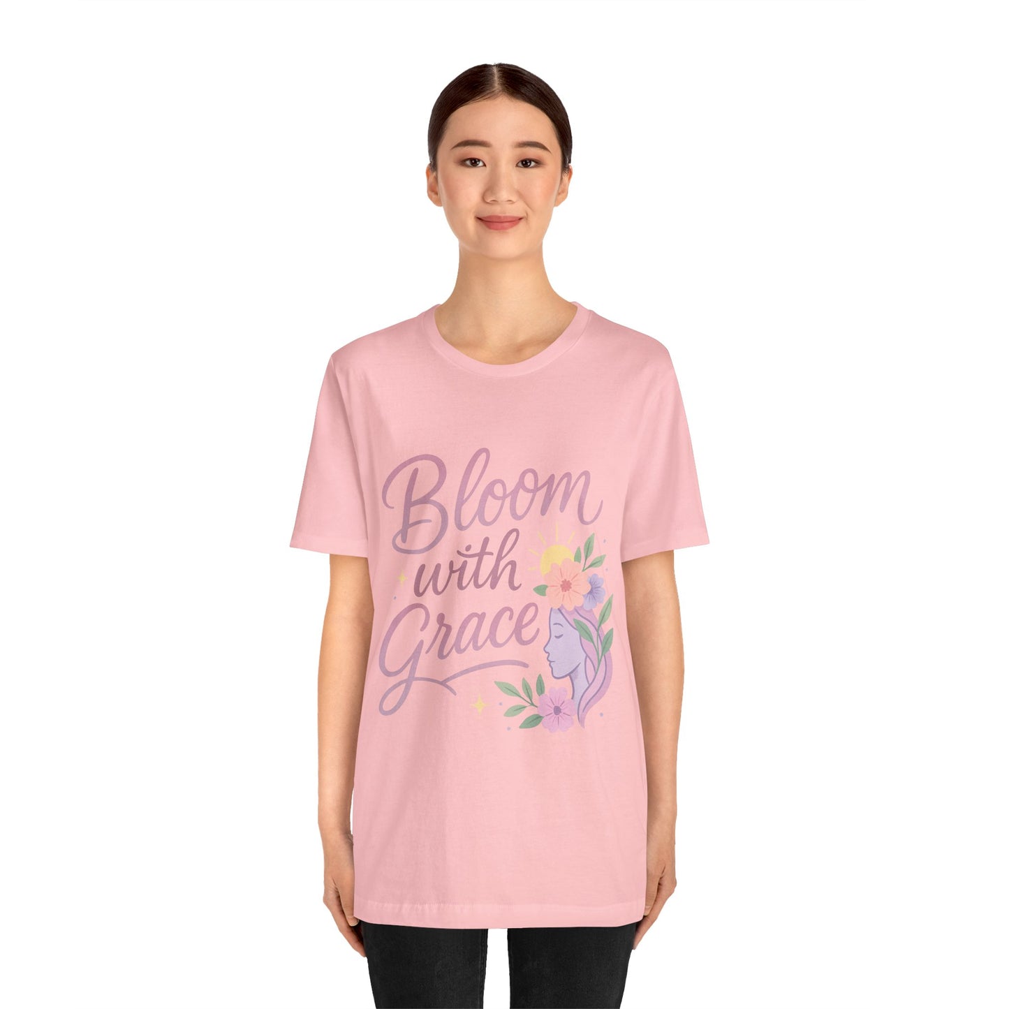 Bloom with Grace –  Unisex Jersey Short Sleeve Tee