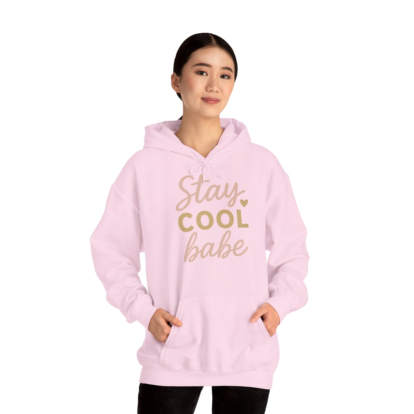 Stay Cool Babe Hoodie — Cute Pastel Graphic Pullover