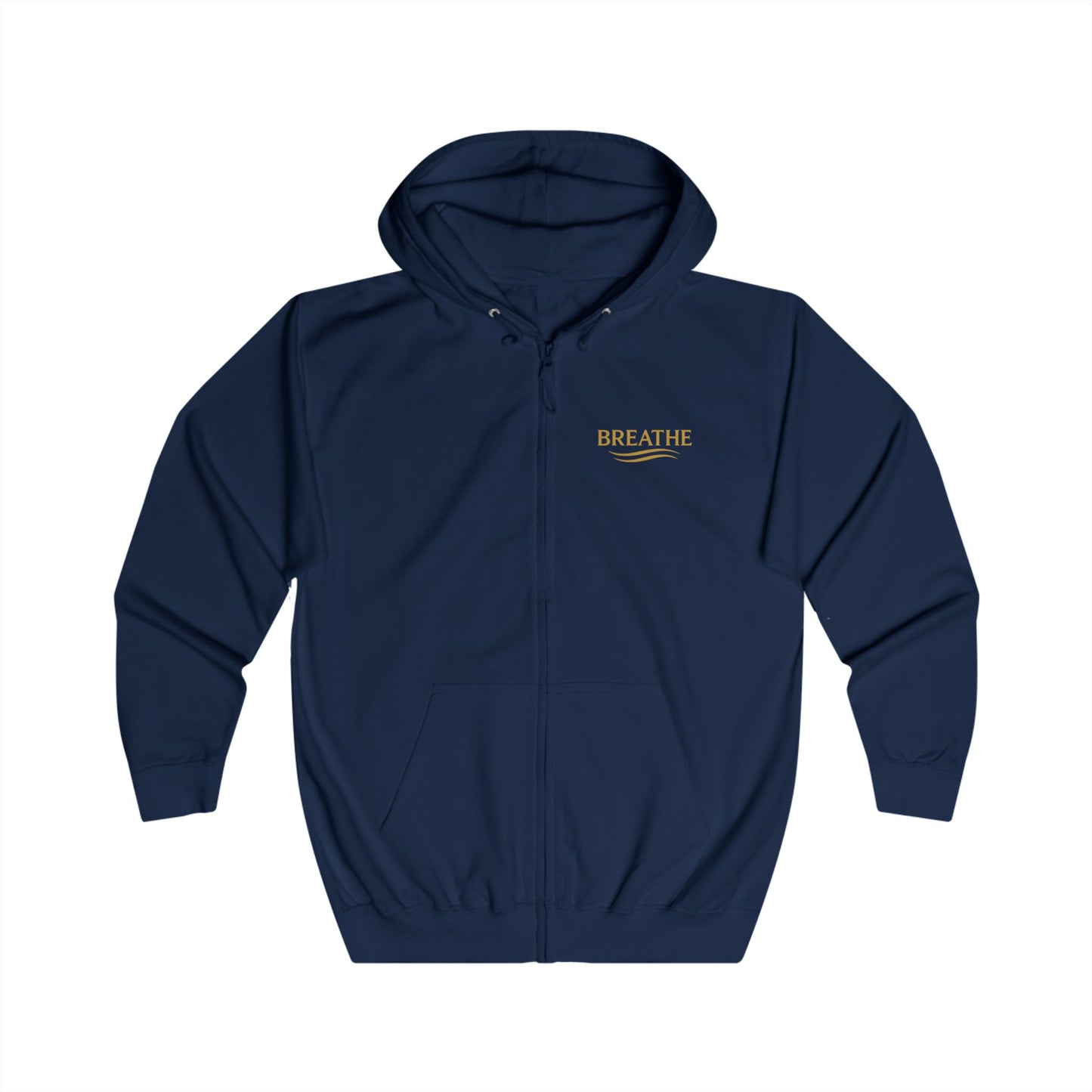 Breathe Minimal Zip Hoodie — Lightweight White Full-Zip Sweatshirt