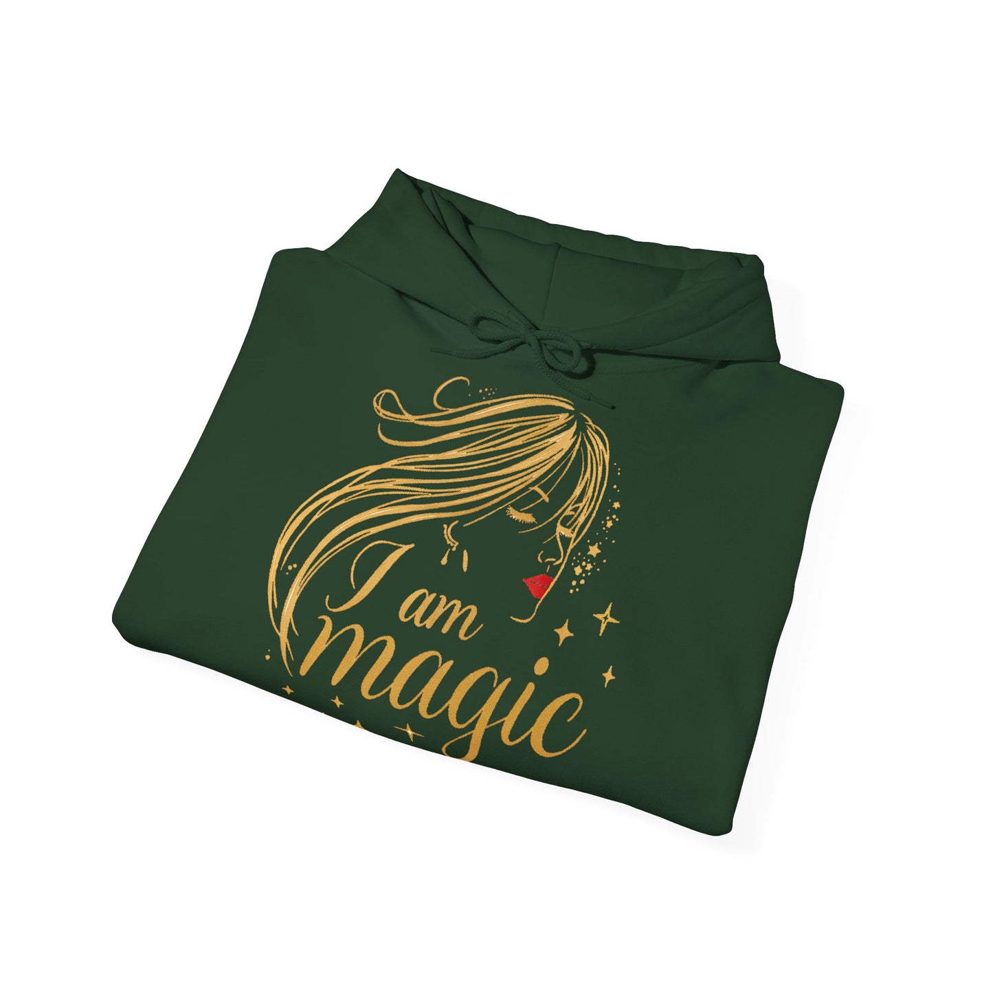 „I Am Magic“ Hoodie – Femininer Premium Kapuzenpullover mit goldener Illustration