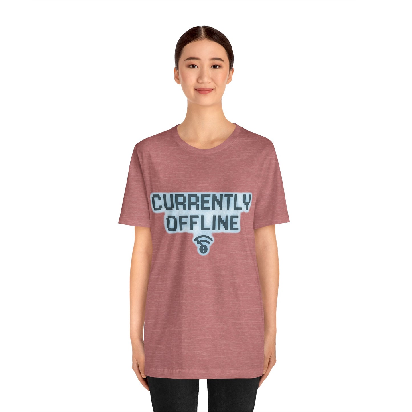 Casual Unisex Tee - Currently Offline Graphic Shirt