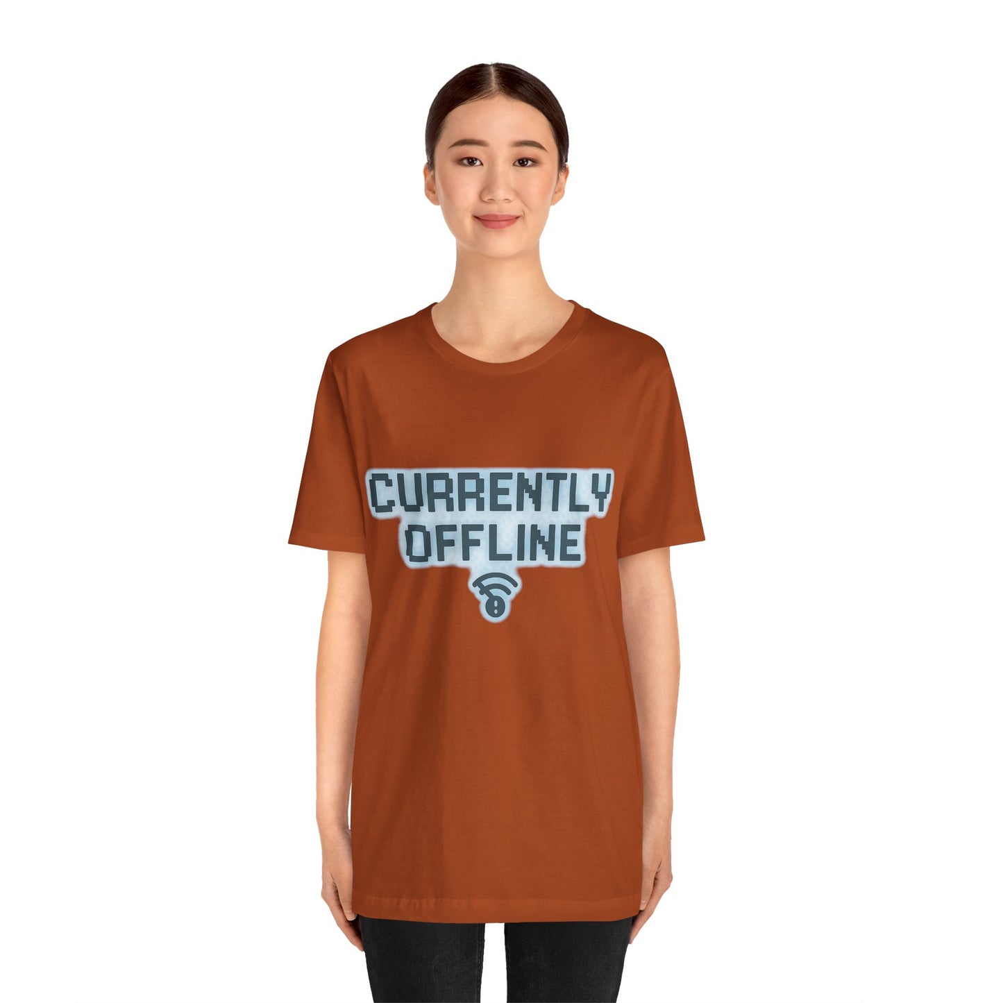 Casual Unisex Tee - Currently Offline Graphic Shirt