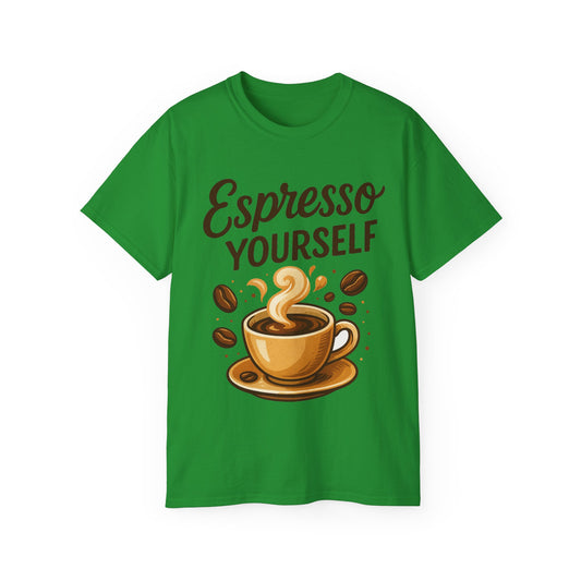 Espresso Yourself Coffee Tee — Cute Coffee Cup Graphic Shirt