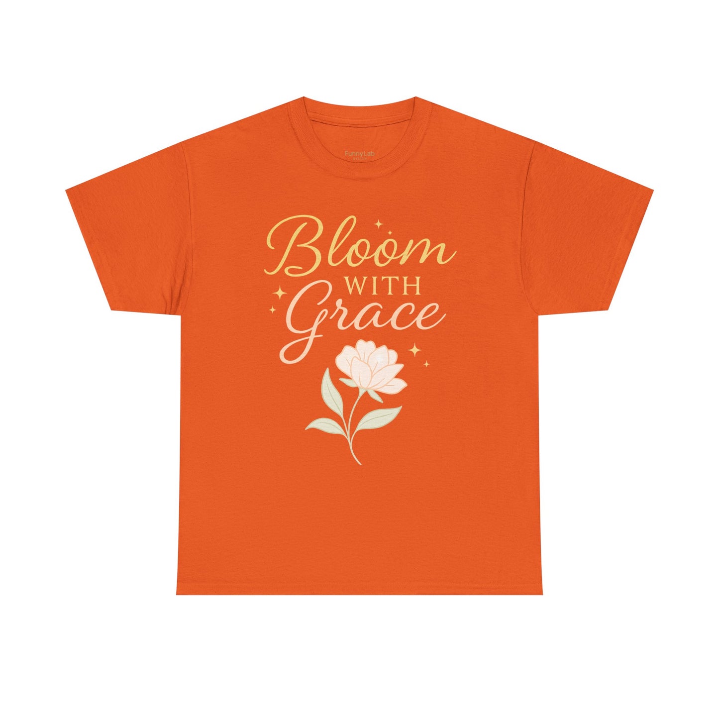Bloom with Grace Unisex Heavy Cotton Tee - Inspirational Floral Shirt