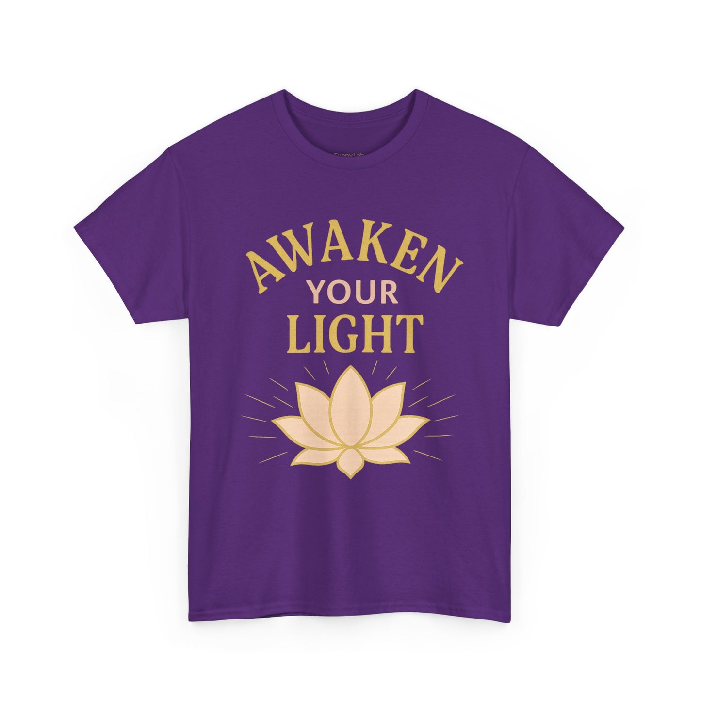 Awaken Your Light Unisex Tee - Inspirational Cotton Shirt for Mindfulness and Yoga
