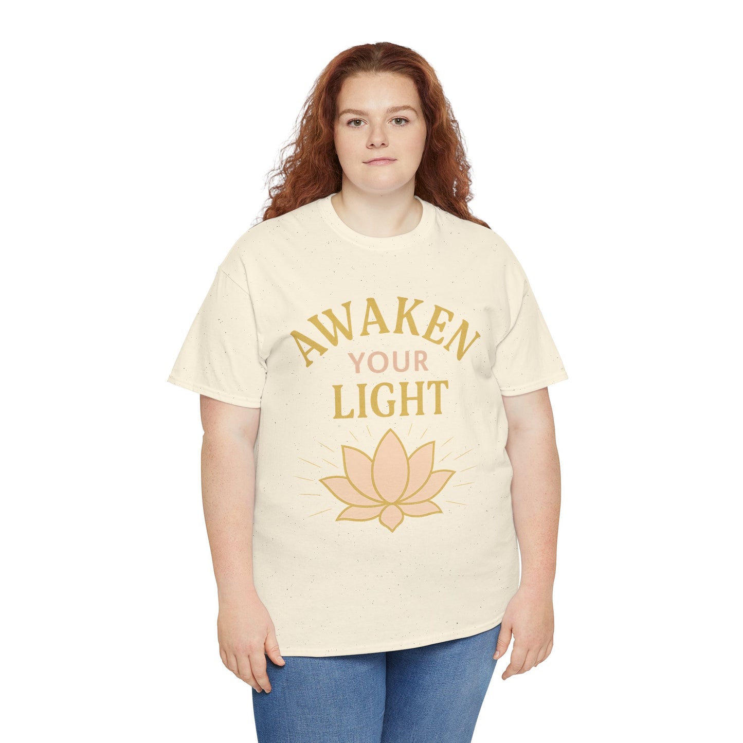 Awaken Your Light Unisex Tee - Inspirational Cotton Shirt for Mindfulness and Yoga